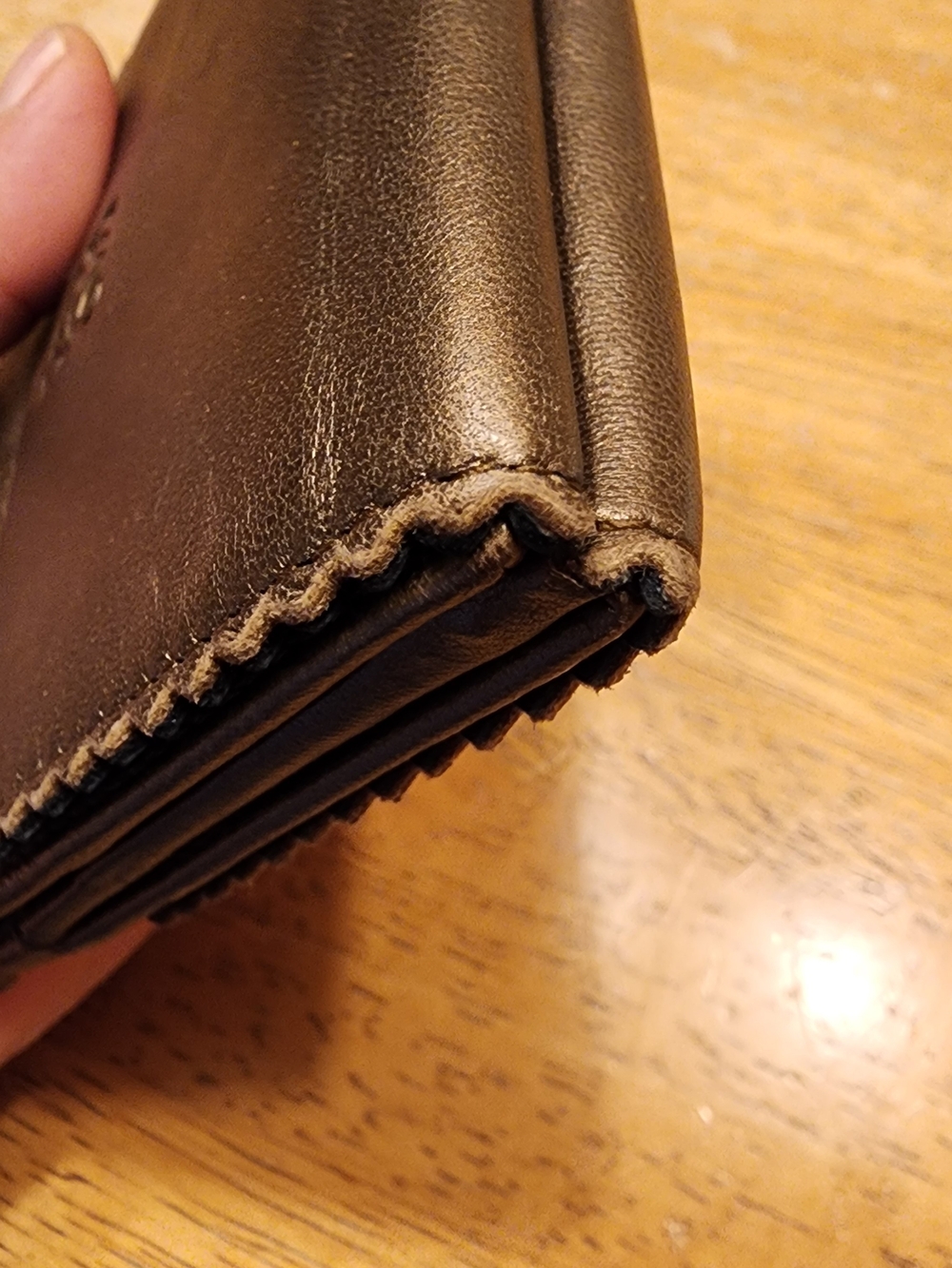 Loewe Anagram leather folding wallet in a metallic bronze - Picture 7 of 16